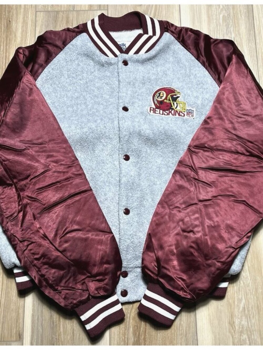 Vintage Chalk Line Fleece Satin Washington Redskins Jacket - Women Size XL